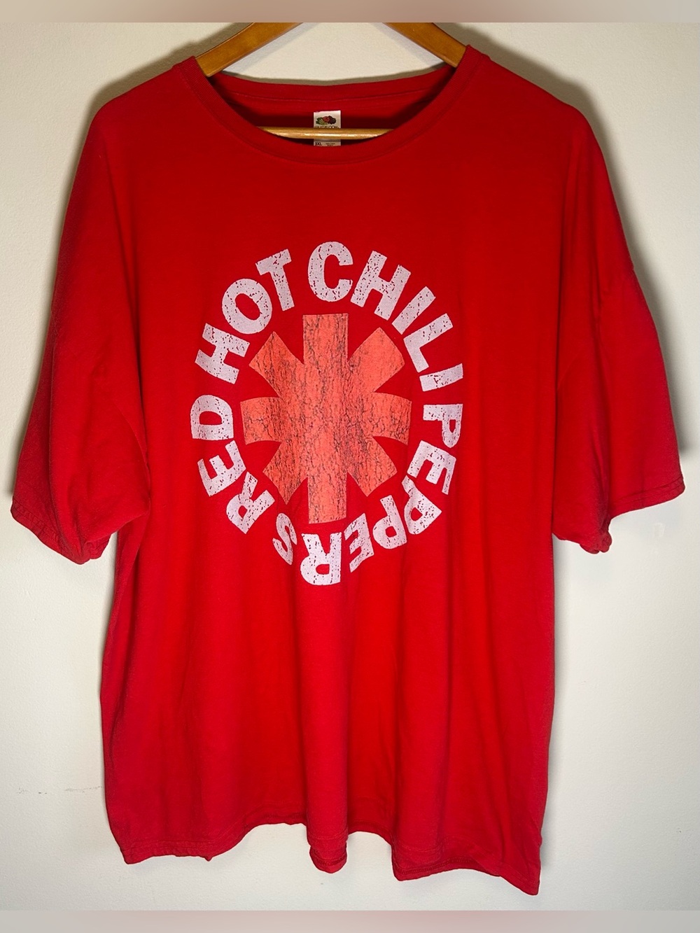 Red Hot Chili Peppers Classic Asterisk Men’s T-Shirt 3XL Red Fruit Of The Loom